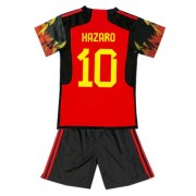 Belgia Barn Landslagsdrakter VM 2022 Eden Hazard 10 Hjemmedrakt..